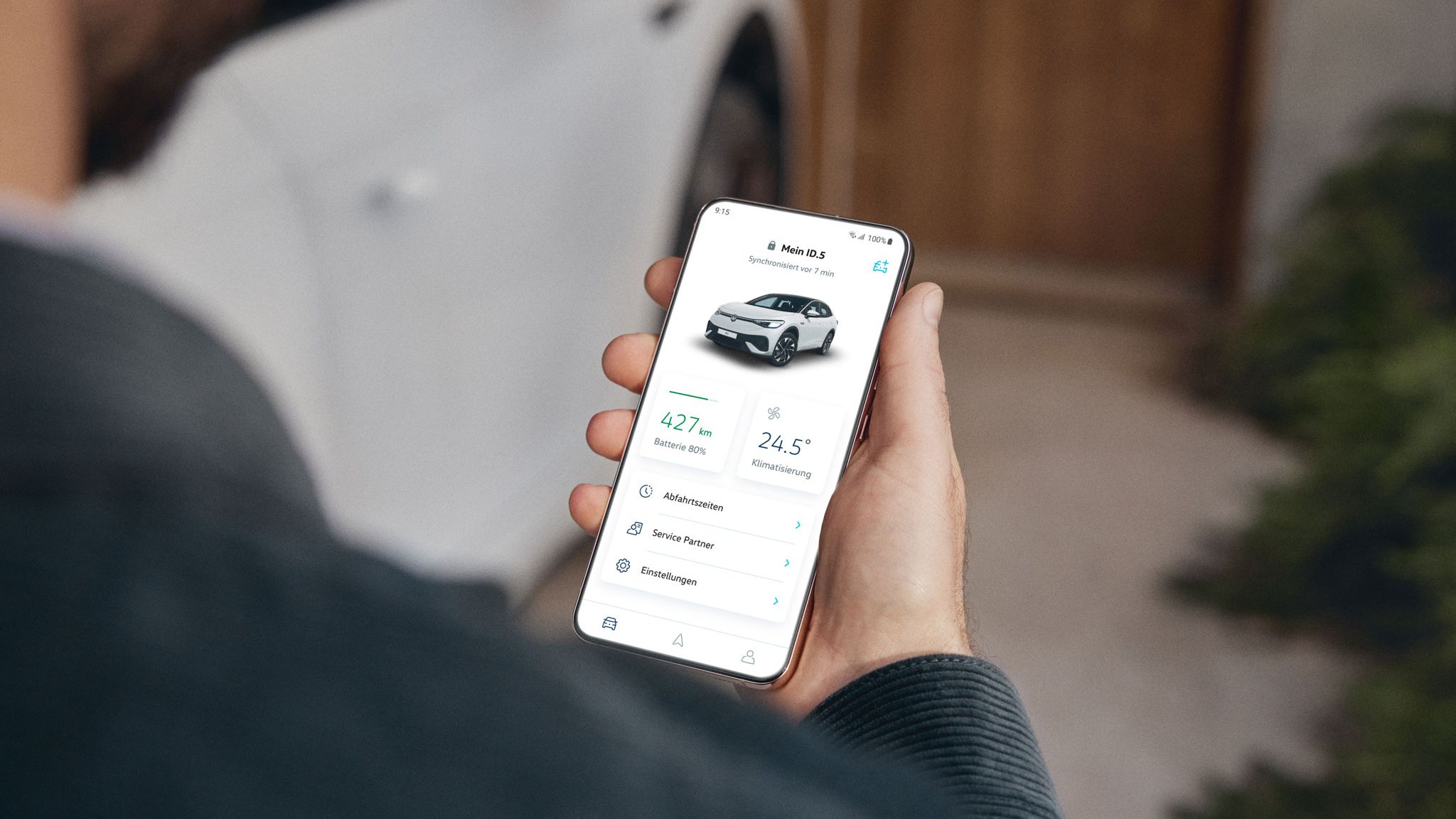 VW Connect für Ihren ID., Ansicht eines Smartphones